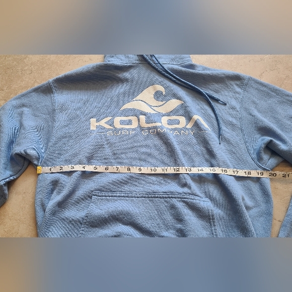 2/$12 hoodies- Koloa Men's Wave Logo Hoodie, Carolina Blue, Medium - Picture 3 of 7
